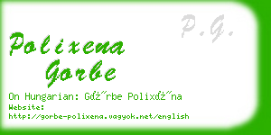 polixena gorbe business card